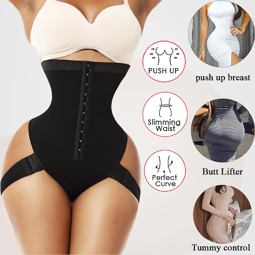 Sexy Control Panties Women Corset Briefs Booty Butt Lifter Shapewear Slimming Pulling Underwear High Waist Body Shaper fajas