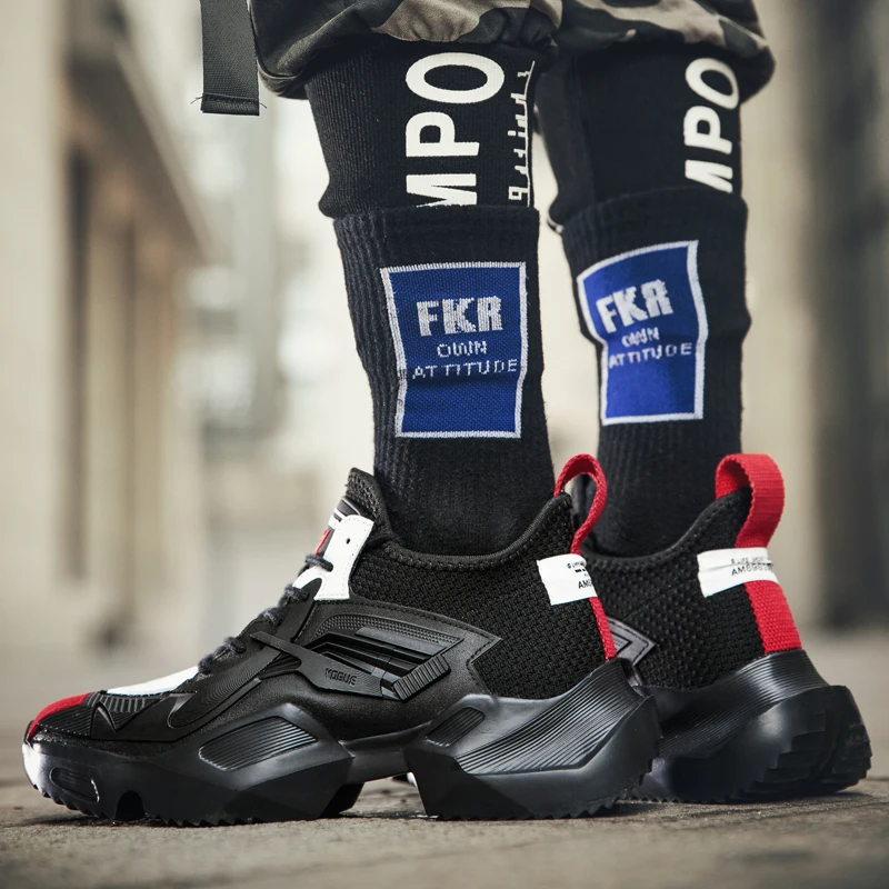 Новинка года; удобная мужская обувь в стиле хип-хоп из сетчатого материала; повседневные дышащие мужские кроссовки для прогулок; Feminino Zapatos