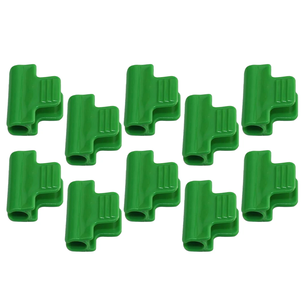 10x Pipe Clamps for 11mm/0.43inch Stakes Greenhouse Film Row Cover Accessory