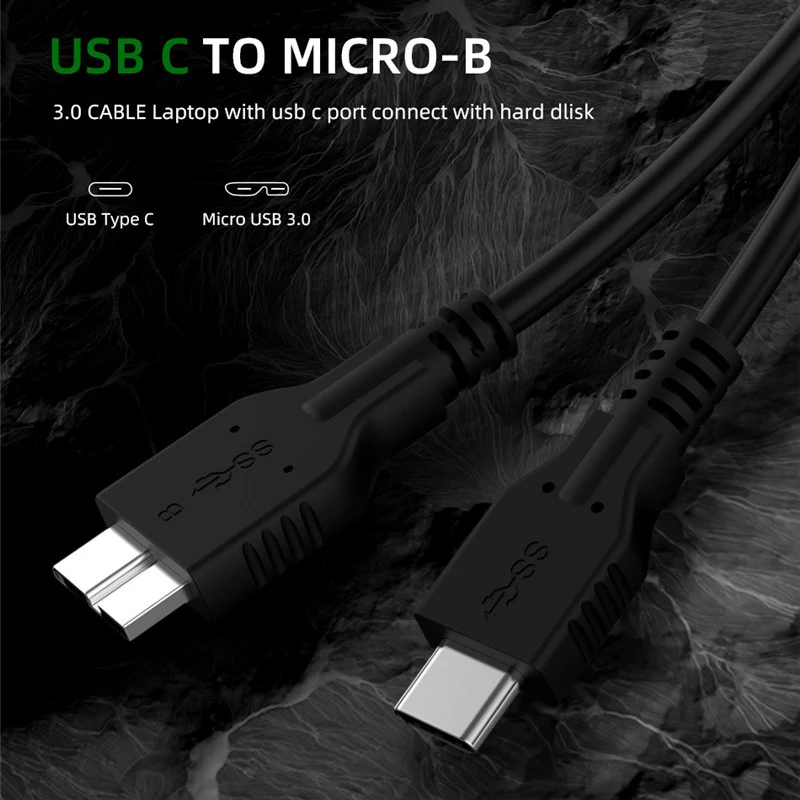 

USB 3.1 Type C to USB 3.0 Micro B Cable Male Connector Fast Data Sync Cord For Macbook External Hard Drive Disk PC USB C Cable