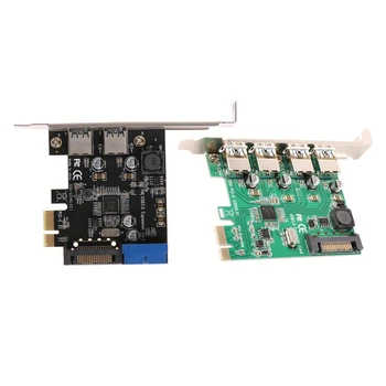 

2 Pcs Accessories: 1 Pcs Pcie Transfer 2 Ports Usb3.0 Expansion Card 19/20 Pin Interface & 1 Pcs 4 Ports Pcie to Usb 3.0 Expansi