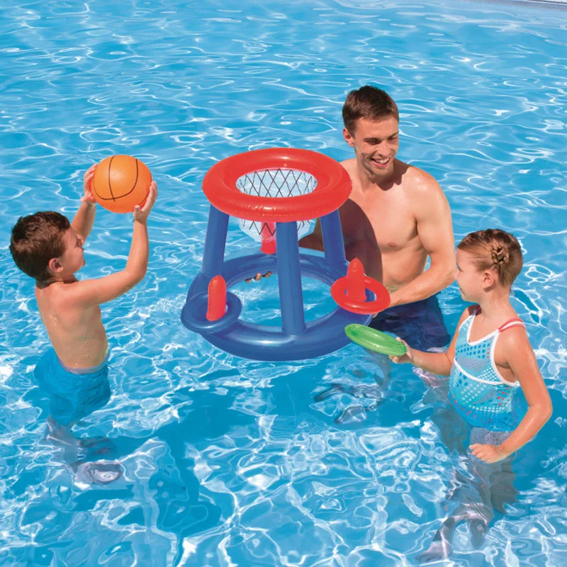 

New Design Children Water Basketball Hoop Pool Float Inflatable Swim Ring Pool Toy Water Fun Swimming Play Game Floating Toys