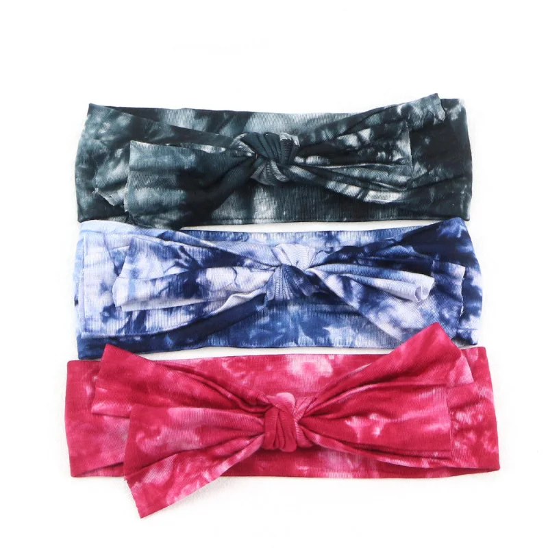 Sunlikeyou Kids Bowknot Baby Hair Accessories Bows Cotton Elastic Newborn Toddler Camouflage Print Turban Baby Girl Headbands