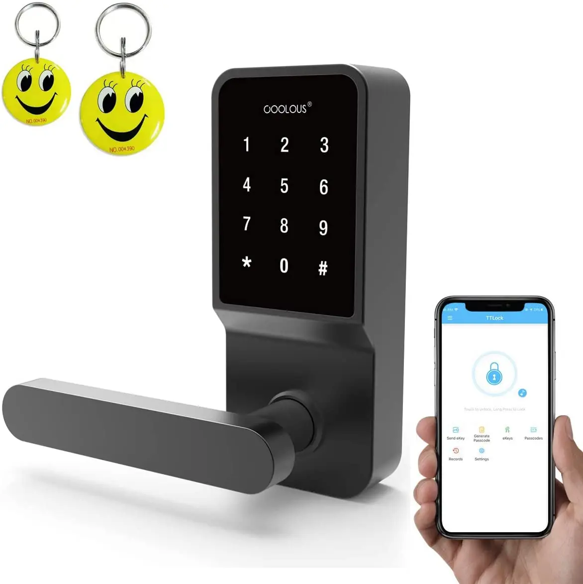 Умный Замок coolus умный Deadbolt Bluetooth без ключа сенсорный экран механические клавиши