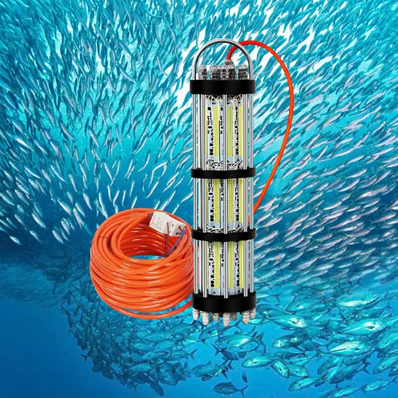 Comlite B4B060 LED Pesca Subacquea 60W IP68: Luce Verde Subacquea Per Calamari E Pesci Notturni