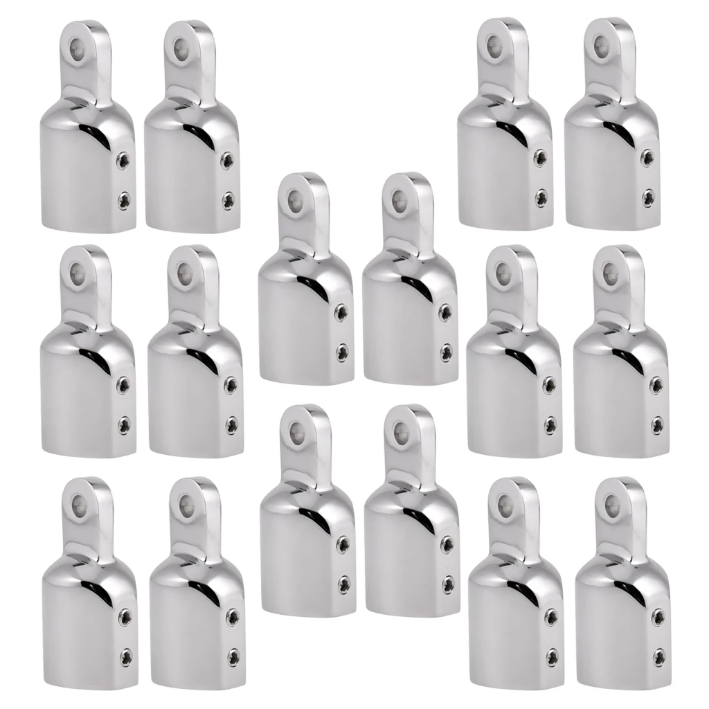 16pcs Eye End Cap Bimini Top Fitting/Hardware 1 inch Marine 316 Stainless Steel