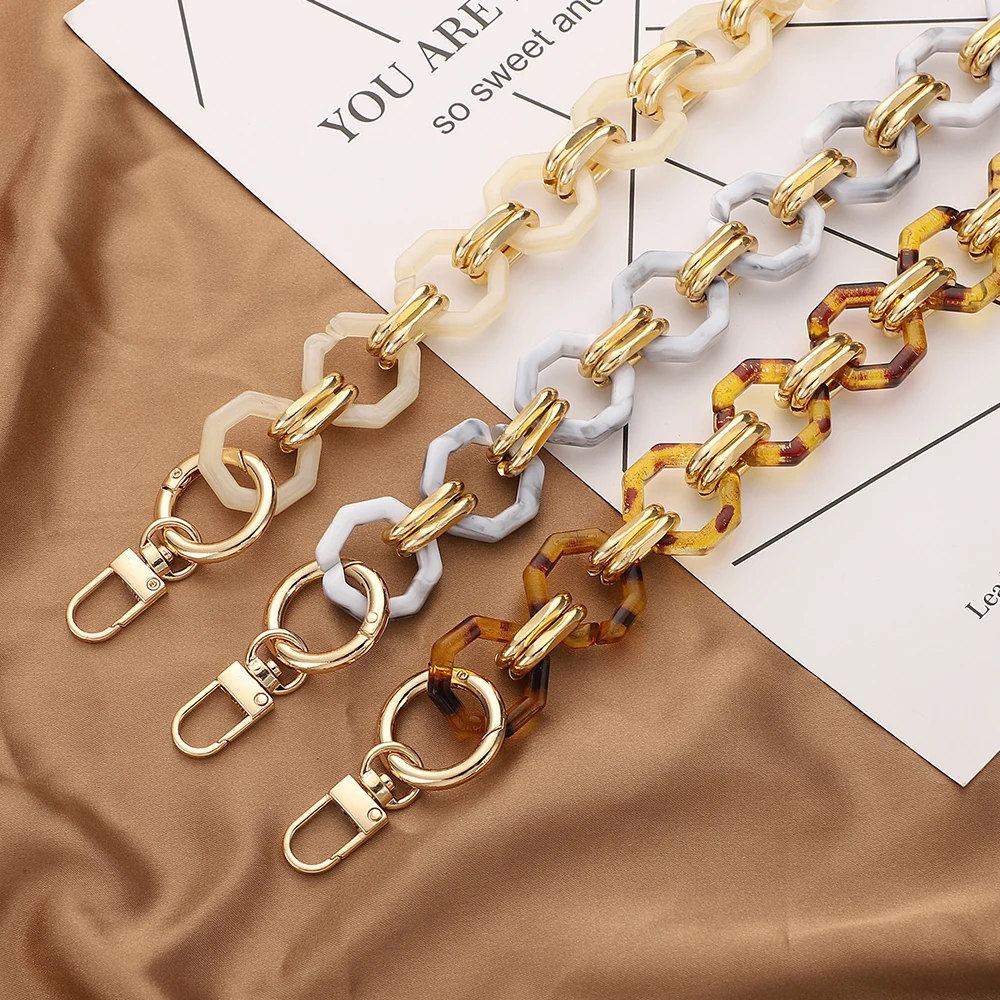 New Acrylic Bag Chain Bag Strap Removable Bag Accessories Colourful Women's Resin Chain chain of bags Purse Chain Fishbone chain