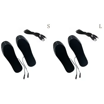 

Winter USB Charge Electric Feet Heated Shoe Boot Insoles Inserts Sock Snow Foot