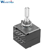 Поворотный потенциометр 50K 100K LOG ALPS RH2702 аудио потенциометр громкости стерео W громкость динамик потенциометр громкости усилителя