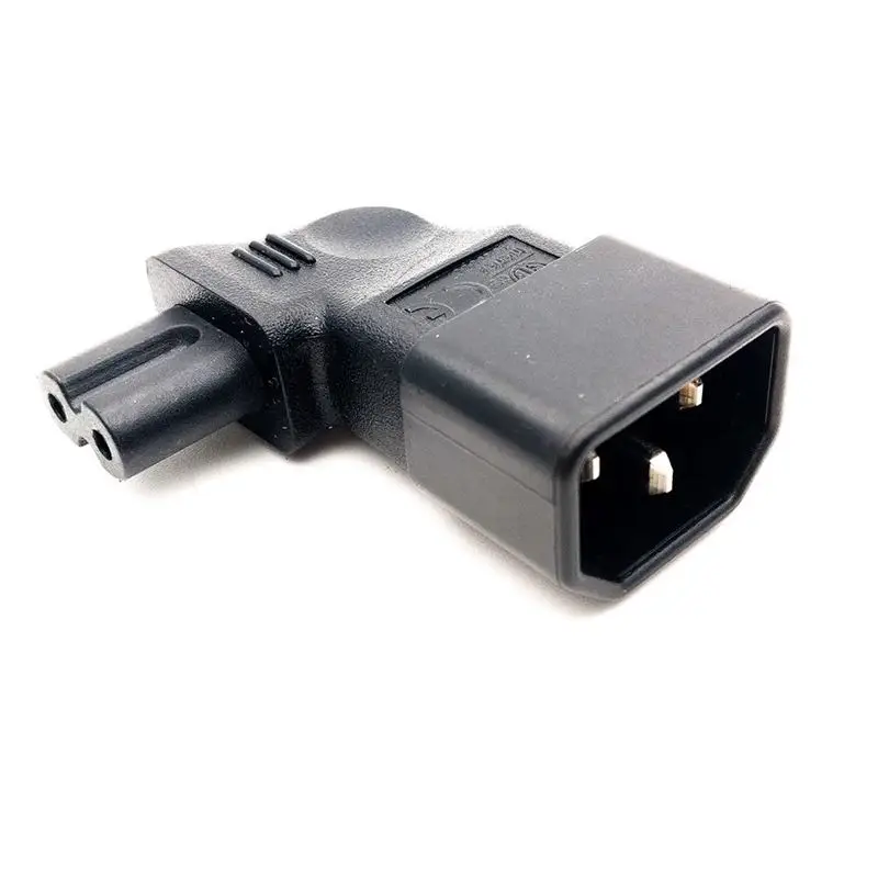 

HFES IEC 320 C14 connector to C7 90 Degree Left Right Angled Power Male to Female