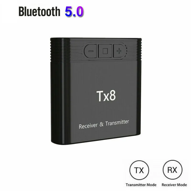 TX8 2 в 1 Bluetooth 5,0 передатчик и приемник 3,5 мм аудио адаптер для ТВ ПК наушники смартфонов