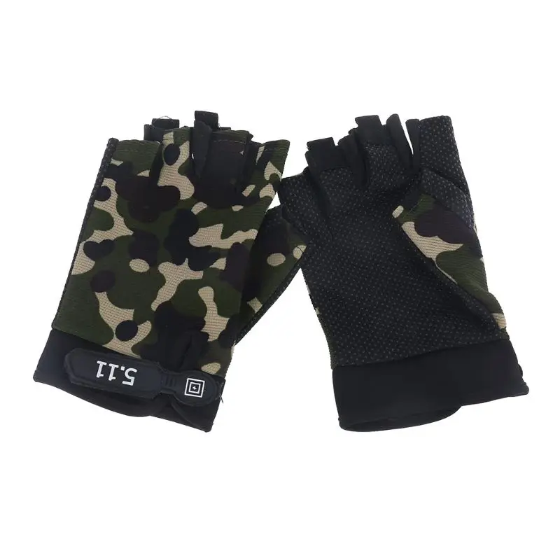 

Men Camouflage Tactical Gloves Outdoor Sport Cycling Half Finger Anti-Slip Shock-Absorbing Fitness Fingerless Mittens Warmer