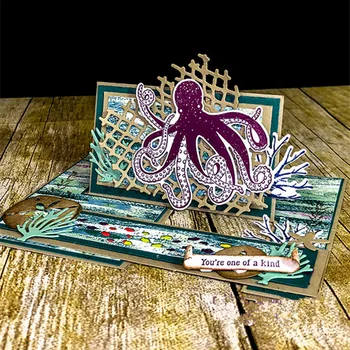 

ANIMAL Octopus Dies Cut Metal Cutting Dies for Scrapbooking Clear Stamps and Die Sets DIY Card Making Crafts Stencil Dies
