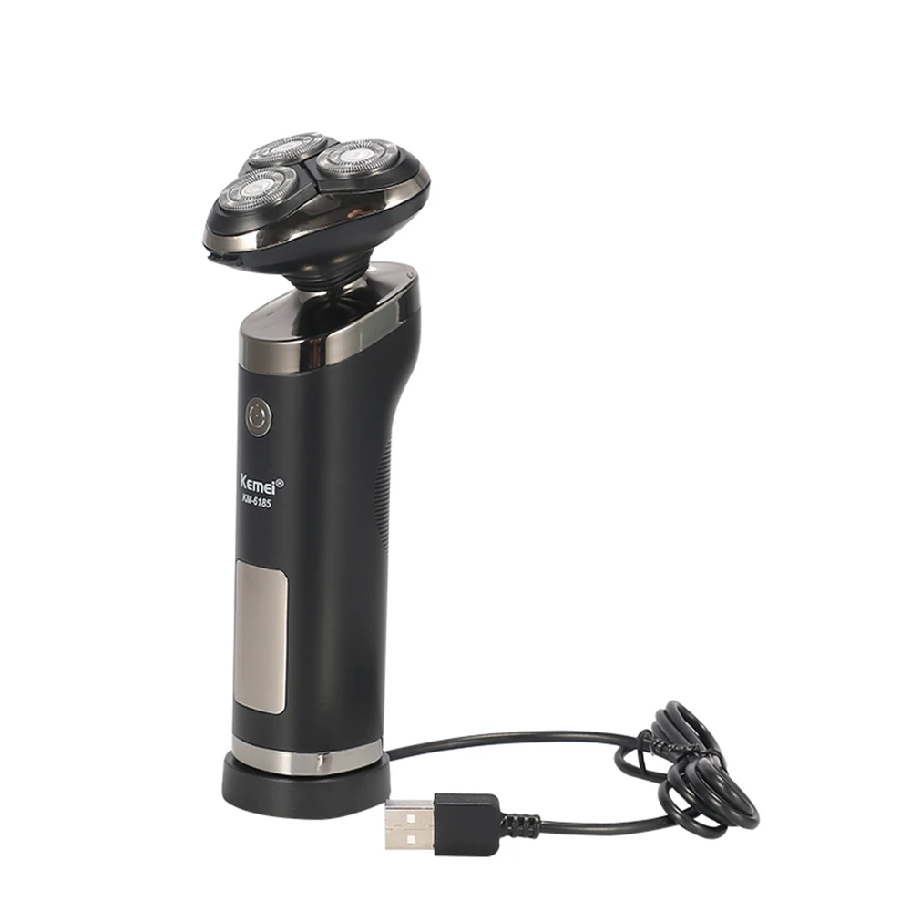 Kemei 6185 100-240 в 3D электробритва мужской станок для бритья машинка для стрижки носа перезаряжаемая плавающая Бритва для бороды водонепроницаемая