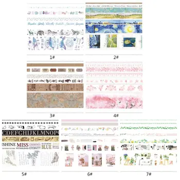 

7Pc Romantic Ocean Star Washi Tape Adhesive Tape DIY Scrapbooking Sticker H55F