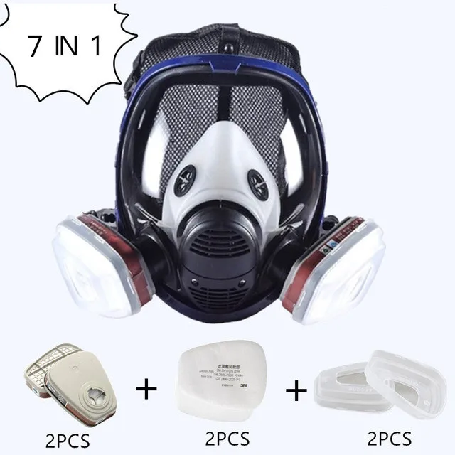 Three-In-One Function Supplied Air Fed Respirator System Use For 6200 6800 7502 series Full Face Gas Mask hunting harness Safety Equipment