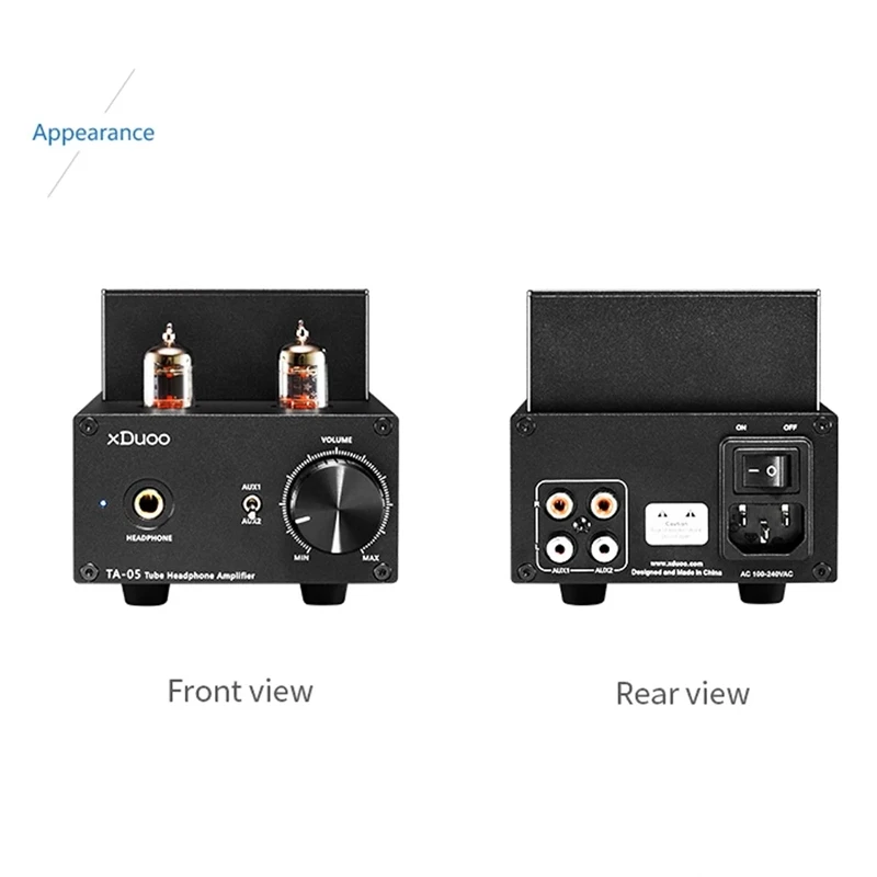 XDuoo TA 05 Hi Fi Vacuum Tube Headphone Amplifier High Quality Stereo Sound for Music Enthusiasts EU Plug