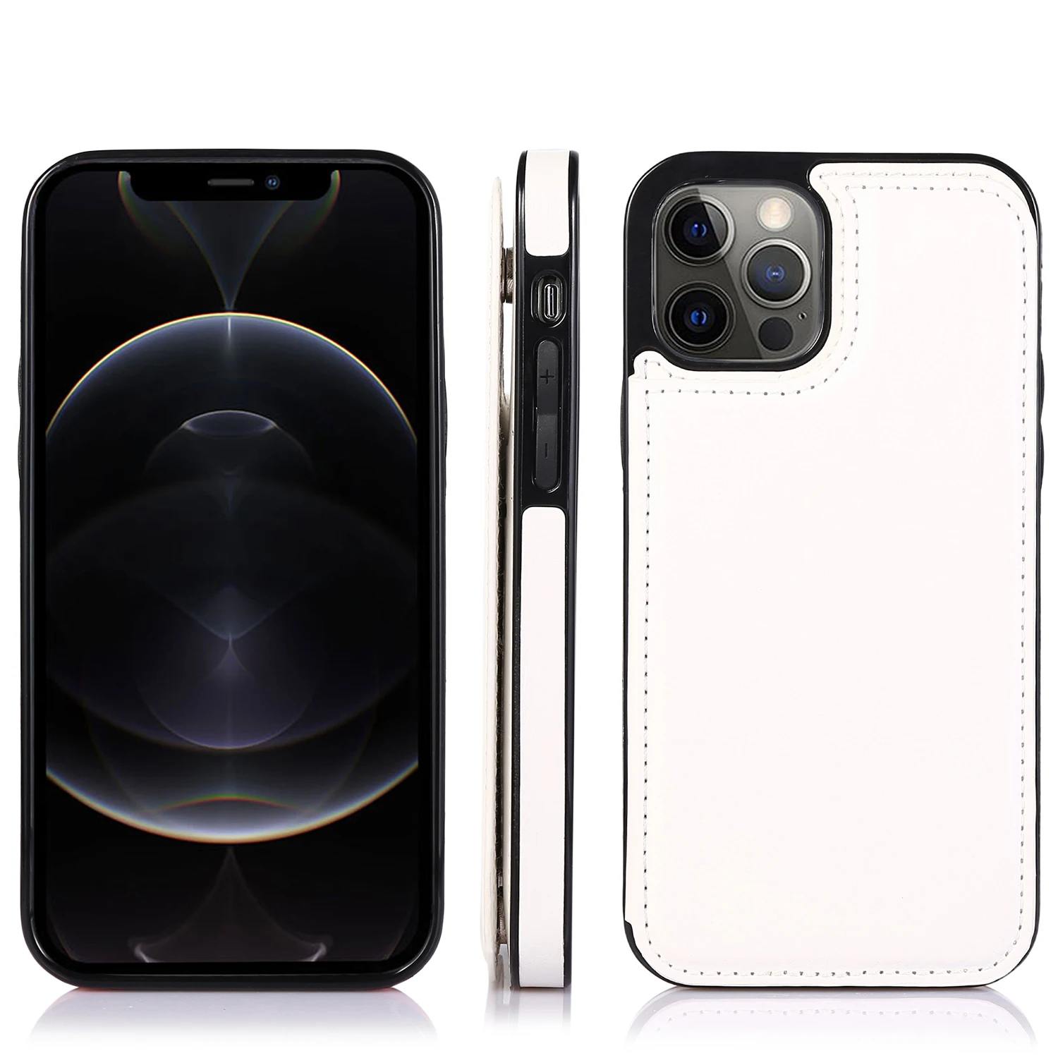 Custodia in pelle di lusso sottile per iPhone 11 12 mini Pro XR XS Max X 6 6s 7 8 Plus 5 5S SE Portafoglio con slot per carte Antiurto Fl_voghion.com