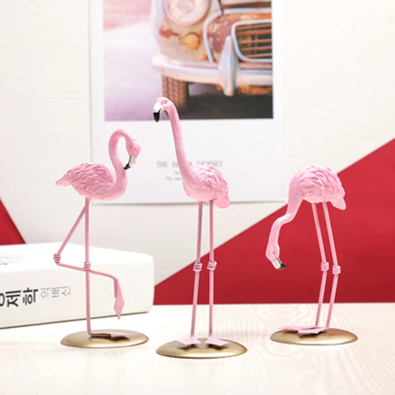 Modern Nordic Style Flamingo Figurine, Living Room, Office, Wedding Party Ornament, Home Decoration, Garden Accessories