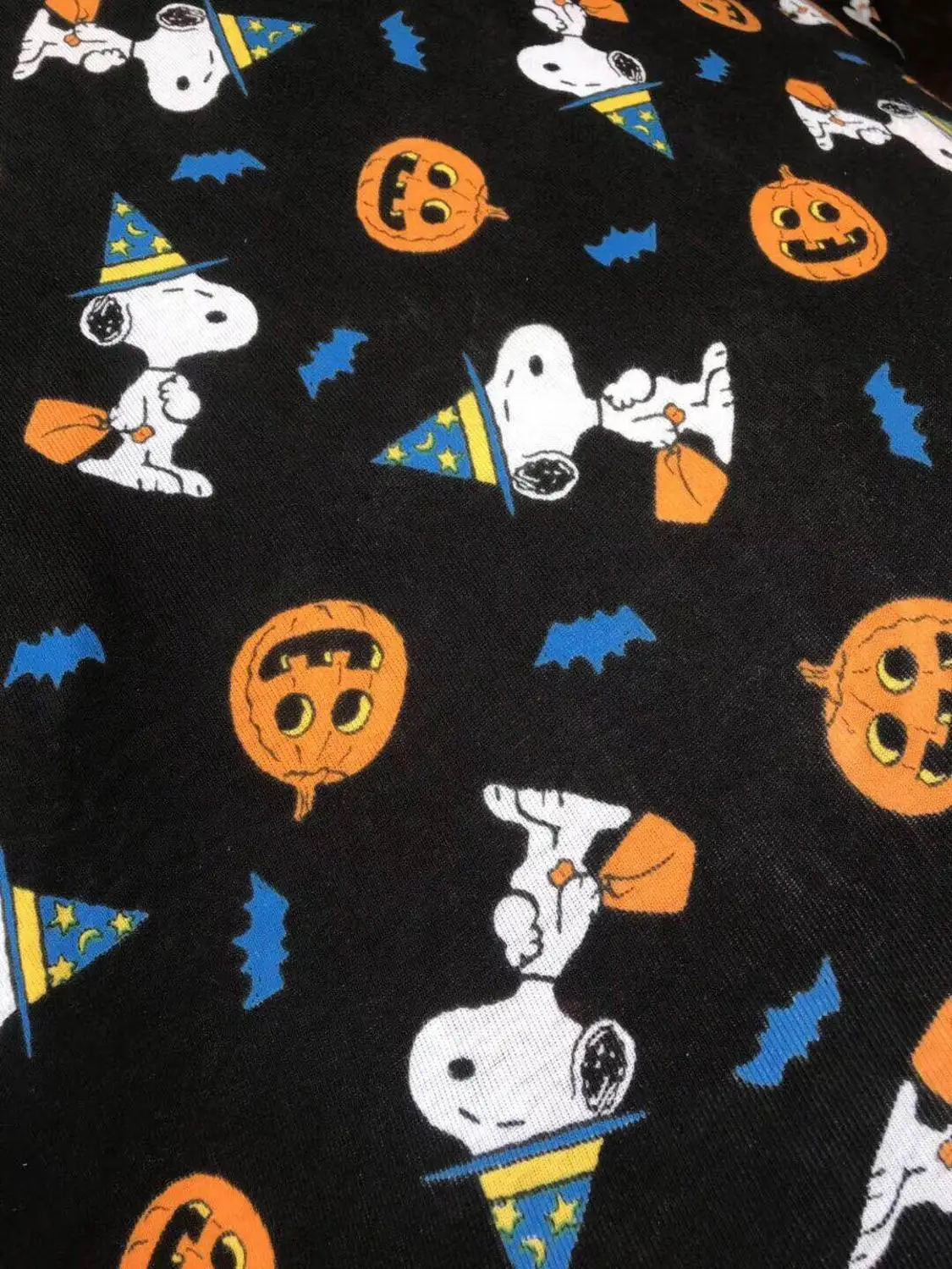 

50X160m cartoon Pumpkin halloween kniteed cotton fabrics Cartoon print Patchwork DIY girl clothes material Sewing T-shirt Sheets