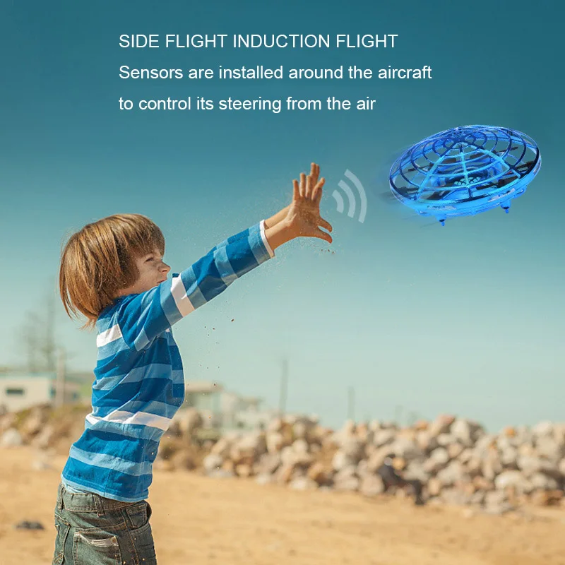 ГОРЯЧИЙ ручной НЛО летающий самолет Дрон игрушки электрическая электронная игрушка светодиодный мини индукционный Дрон НЛО игрушки для детей подарки на Рождество