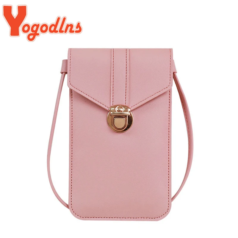 Yogodlns Mobile Phone Bag Women PU Leather Shoulder Bag Phone Bag for Universal Phone Cash Female Single Crossbody Handbags 2