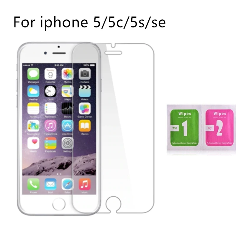 Гарантия качества для iPhone 5S 5C SE Закаленное стекло 5 защита экрана на пленка 9H