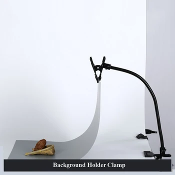 

Black Background Holder C Clamp Clip Light Stand Flexible Flex Arm Reflector Clip Backdrop Paper Clamp Photo Studio Accessories