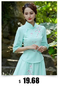Sheng Coco Improve Qipao Blouse Pink Tops Traditional Chinese Blouse Slim Women's Stand Lead Printing Cotton Oriental Shirts