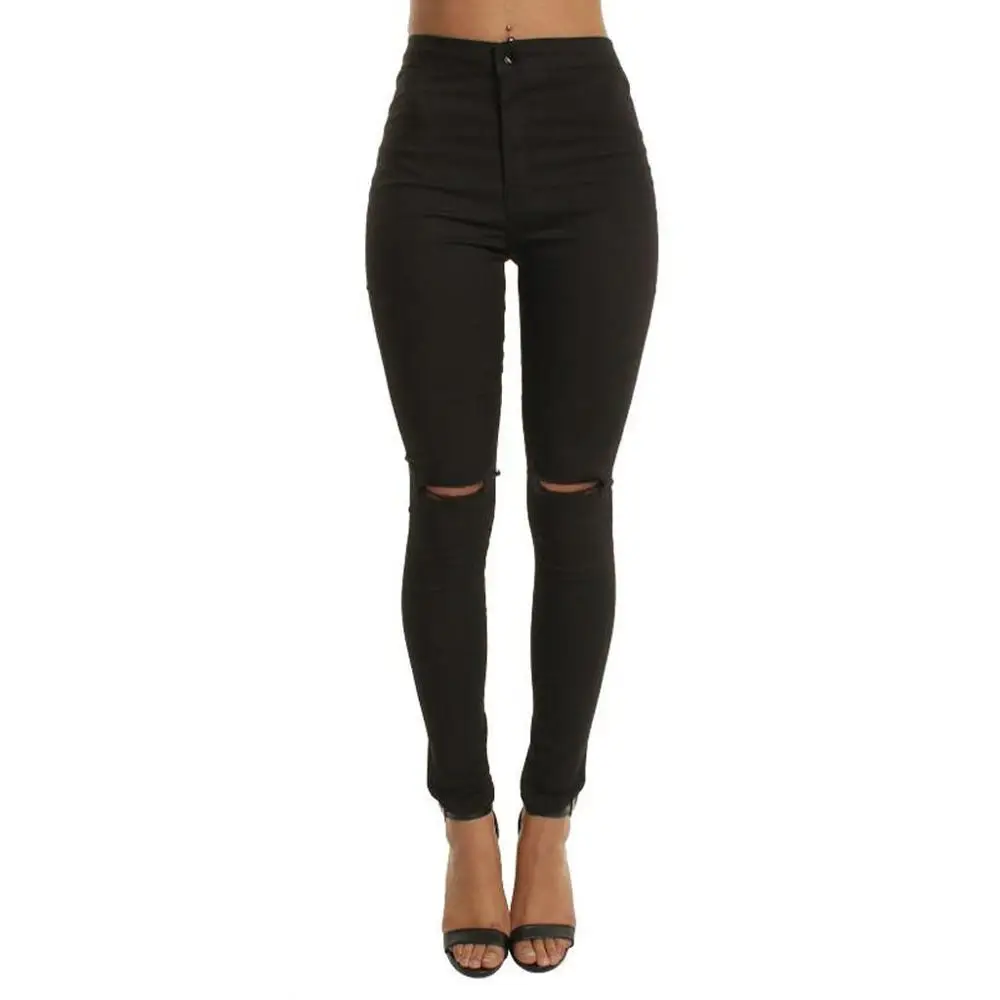 Новое поступление, модные популярные женские джинсовые обтягивающие брюки с высокой талией, Стрейчевые джинсы, узкие джинсы, женские повседневные джинсы