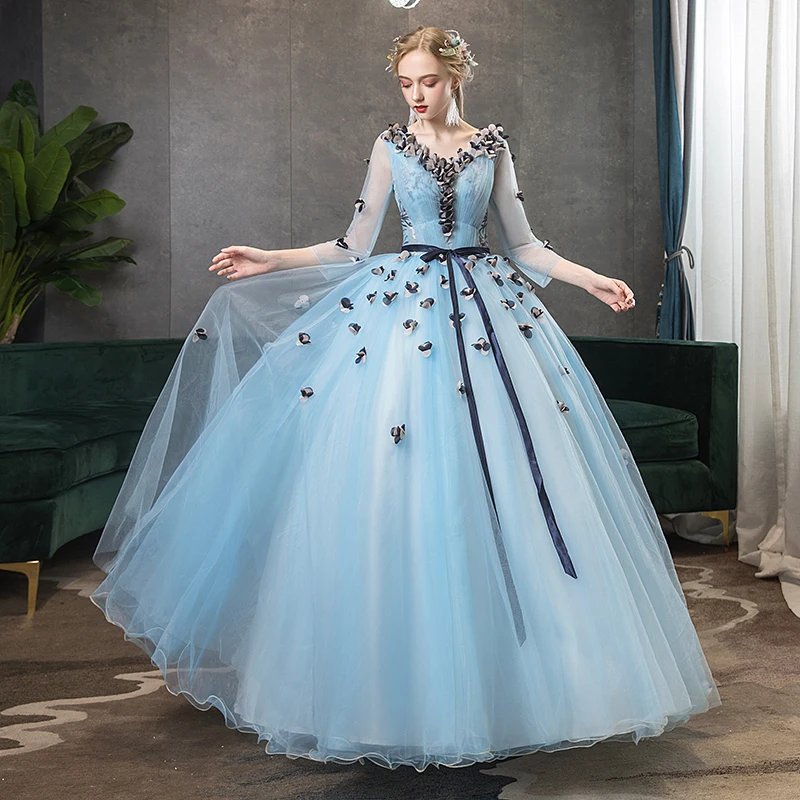 Mrs Win Quinceanera платья 2021 Новые вечерние бальные с рукавом три четверти и v образным
