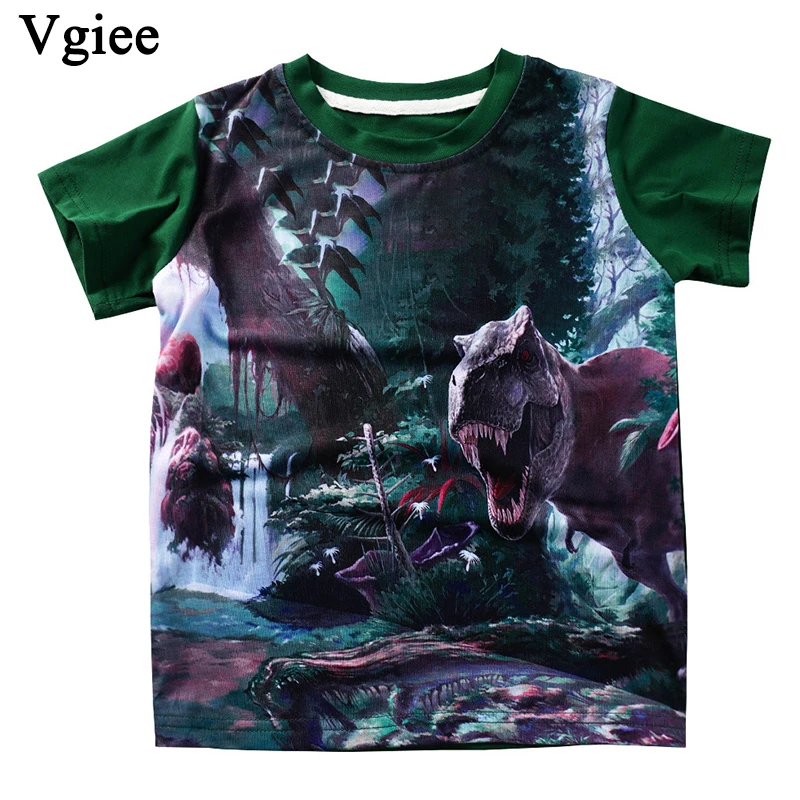 

Vgiee Boys Tops T Shirts Kids Short Shirt Spring Summer 2-8 Years Baby Boy Clothes 3D Print Cartoon for Dinosaur CC255