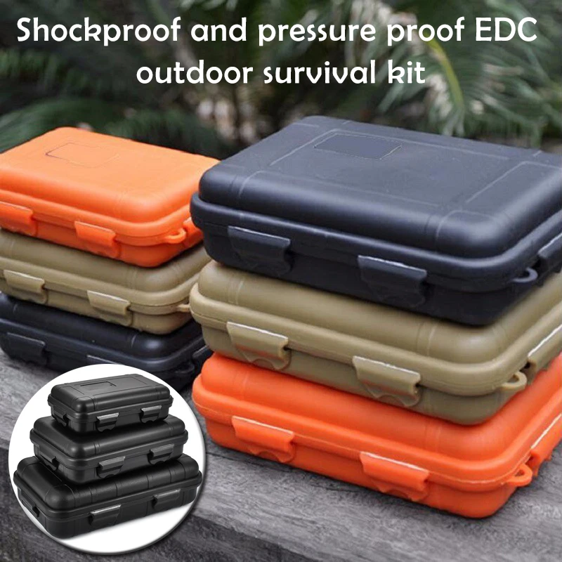 

Outdoor Shockproof Box Protection Waterproof Boxes Tool Box Matches Case Holder For Storage Tools Travel Sealed Container