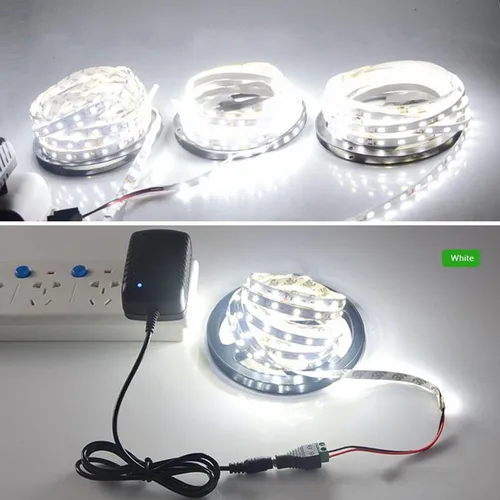 300 LED 스트립 조명, 비방수, 리본 테이프, 밝은 SMD2835, 5050 따뜻한 화이트, 블루, 레드, 그린, 휴일 조명, 5M, DC12V 5