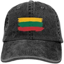 Литовский флаг джинсовая шляпа Регулируемая унисекс флаг бейсбольные шляпы