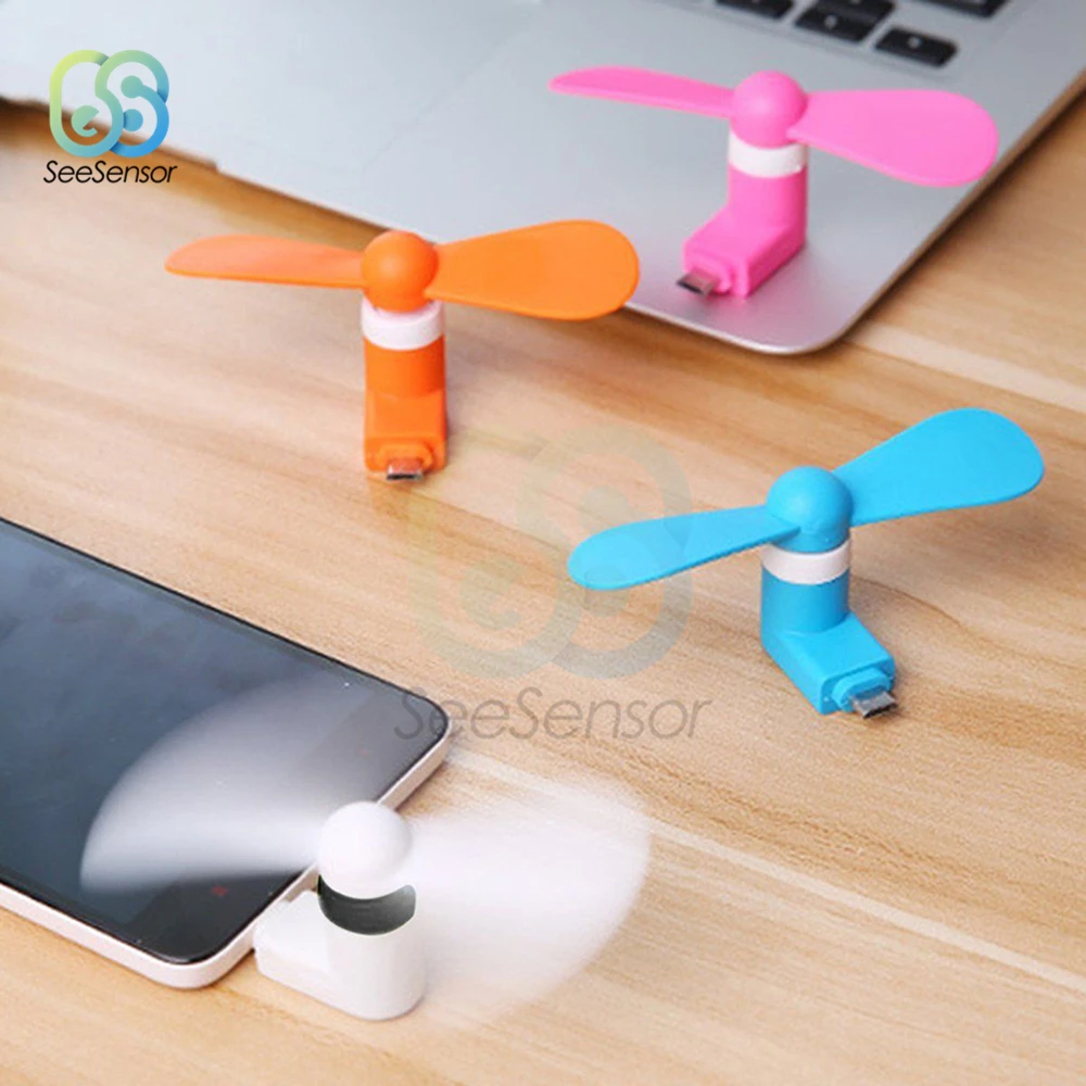 Портативный мини вентилятор с Micro USB охлаждающий кулер для мобильных телефонов