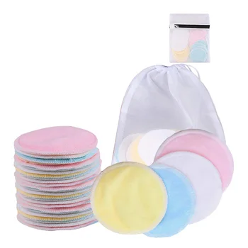 

Bamboo Fiber Organic Reusable Makeup Remover Pads Facial Makeup Remover Pads Can Be Washed 16 Pieces