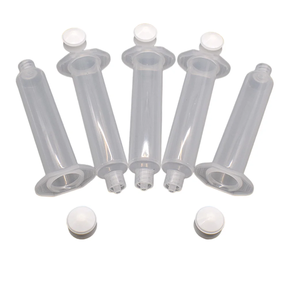 

5pc 10ml Glue Dispensing Syringes Barrels 10cc Glue Adhesive Dispenser Industrial Syringe Tube Set for Industrial Dispensing