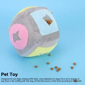 

Interactive Dog Cat Food Treat Ball Plush Pet Chewing Training Teeth Cleaning Biting Food Leakage Ball Educational Feeder Toy