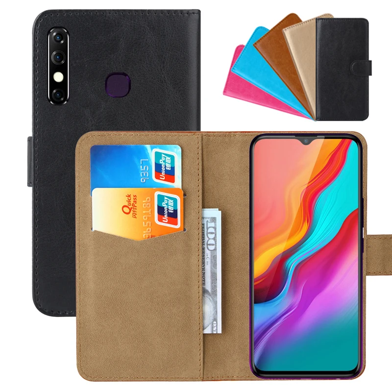 

Luxury Wallet Case For Infinix Hot 8 PU Leather Retro Flip Cover Magnetic Fashion Cases Strap