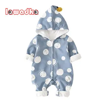 

0-18 Months Newborn Baby One-piece Romper Autumn Cotton Baby One-piece Baby Boys And Girls Long-sleeved Romper Hooded Clothing