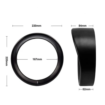 

Motorcycle Black 7" Inch Headlight Trim Ring Visor Style For Harley Touring Road King Electra Glide Softail FLD/FLH Headlight