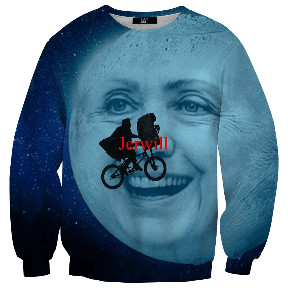 

Hilary Clinton ET Men Sweatshirt Novelty Creative Design Sweatshirt Funny Style Hombre Autumn Men's Clothing