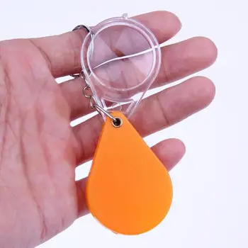 

10X Plastic Portable Folding Magnifier Handheld Glass Lens Keychain Magnifying Glass Jewelry Magnifier Magnifying Tool