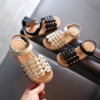 

Summer Girls Casual Roman Sandals Woven Princess Shoes Children Beach Shoes Children Shoes Girls Summer Shoes