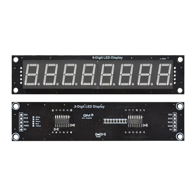 0.36 Inch & 0.56 Inch 6/8 Digit 7-Segment LED Display Module With TM1637/74HC595 Driver - Red LED, 5V