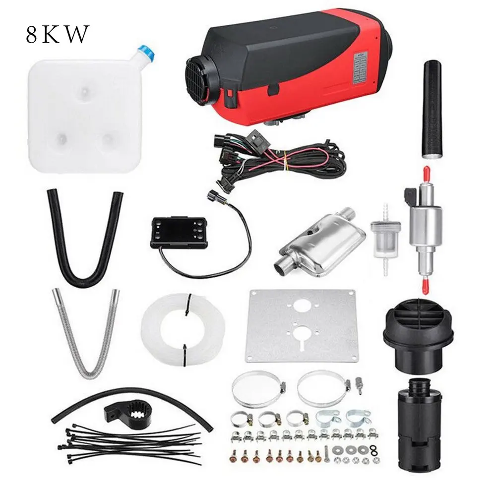 5kw 8kw LCD/Knob/Digital Switch Single hole heater with muffler Black and Red