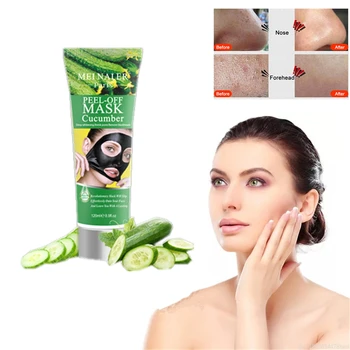 

Moisturizer Cucumber Peel Off Sheet Aloe Extract Face Mask Senile Plaques Whitening Oil Control Wrapped Nose Mask Face Skin Car