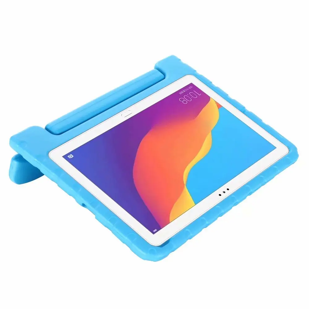 Детский чехол для lenovo Tab E10 E 10,, TB-X104F, TB-X104L, 10,1 дюймов, чехол из вспененного этиленвинилацетата с подставкой и ручкой, чехол для планшета+ пленка - Цвет: Синий