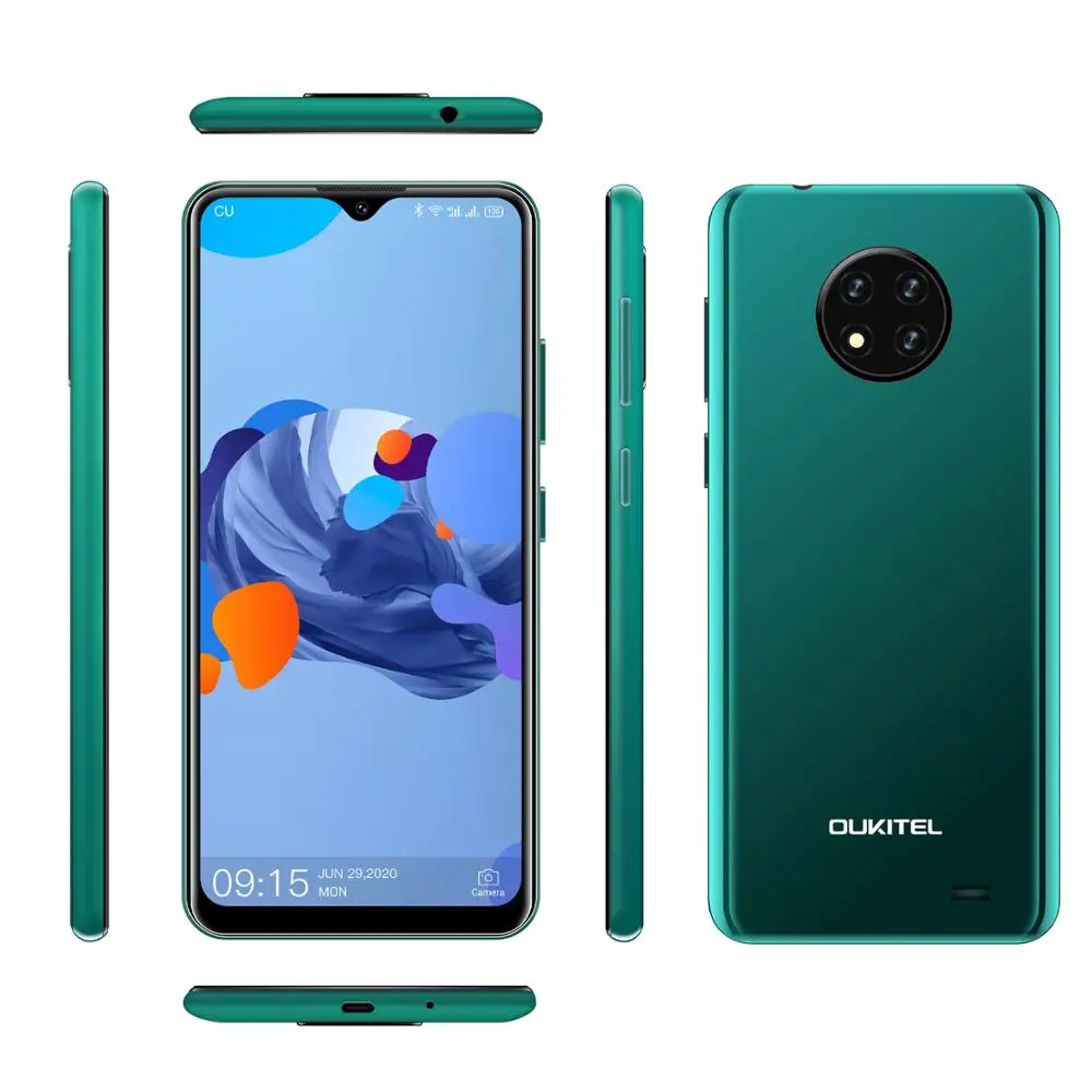 OUKITEL C19 6.49'' HD+ 2GB 16GB Smartphone MTK6737 Ouad Core Android 10.0 Mobile Phone 4000mAh TYPE-C